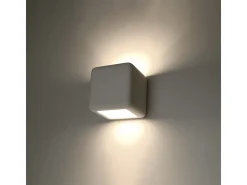 Lámparas de pared Beais moderno de cerámica - 1 fuentes luminosas 4000K - L.14 x A.14 cm - blanco