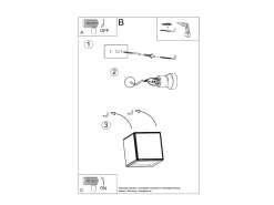 Lámparas de pared Beais moderno de cerámica - 1 fuentes luminosas 3000K - L.14 x A.14 cm - blanco