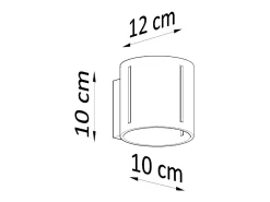 Lámparas de pared Brich moderno de aluminio - 1 fuentes luminosas 4000K - L.10 x A.10 cm - negro
