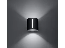 Lámparas de pared Brich moderno de aluminio - 1 fuentes luminosas 4000K - L.10 x A.10 cm - negro