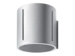 Lámparas de pared Brich moderno de aluminio - 1 fuentes luminosas 3000K - L.10 x A.10 cm - gris