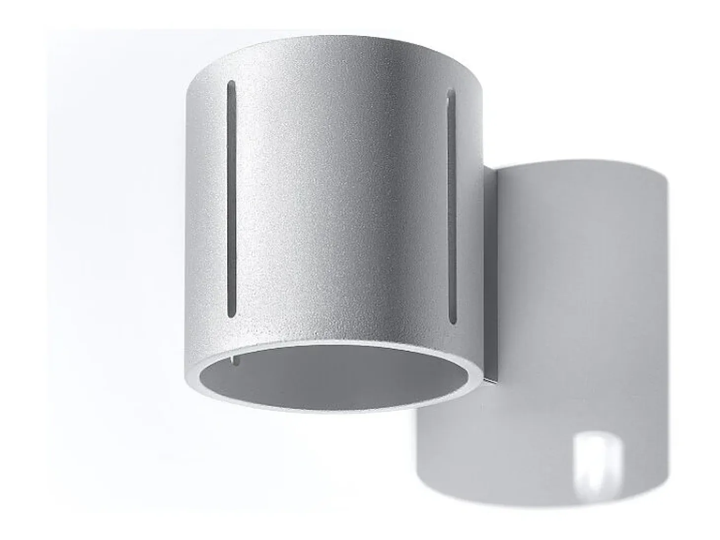 Lámparas de pared Brich moderno de aluminio - 1 fuentes luminosas 3000K - L.10 x A.10 cm - gris