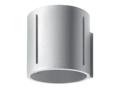 Lámparas de pared Brich moderno de aluminio - 1 fuentes luminosas 4000K - L.10 x A.10 cm - gris