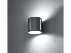 Lámparas de pared Brich moderno de aluminio - 1 fuentes luminosas 4000K - L.10 x A.10 cm - gris