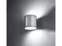 Lámparas de pared Brich moderno de aluminio - 1 fuentes luminosas 3000K - L.10 x A.10 cm - blanco