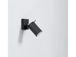 Lámparas de pared Briix moderno de acero - 1 fuentes luminosas 3000K - L.8 x A.16 cm - negro