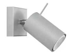 Lámparas de pared Briix moderno de acero - 1 fuentes luminosas 4000K - L.8 x A.8 cm - gris
