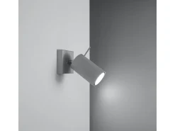 Lámparas de pared Briix moderno de acero - 1 fuentes luminosas 4000K - L.8 x A.8 cm - gris