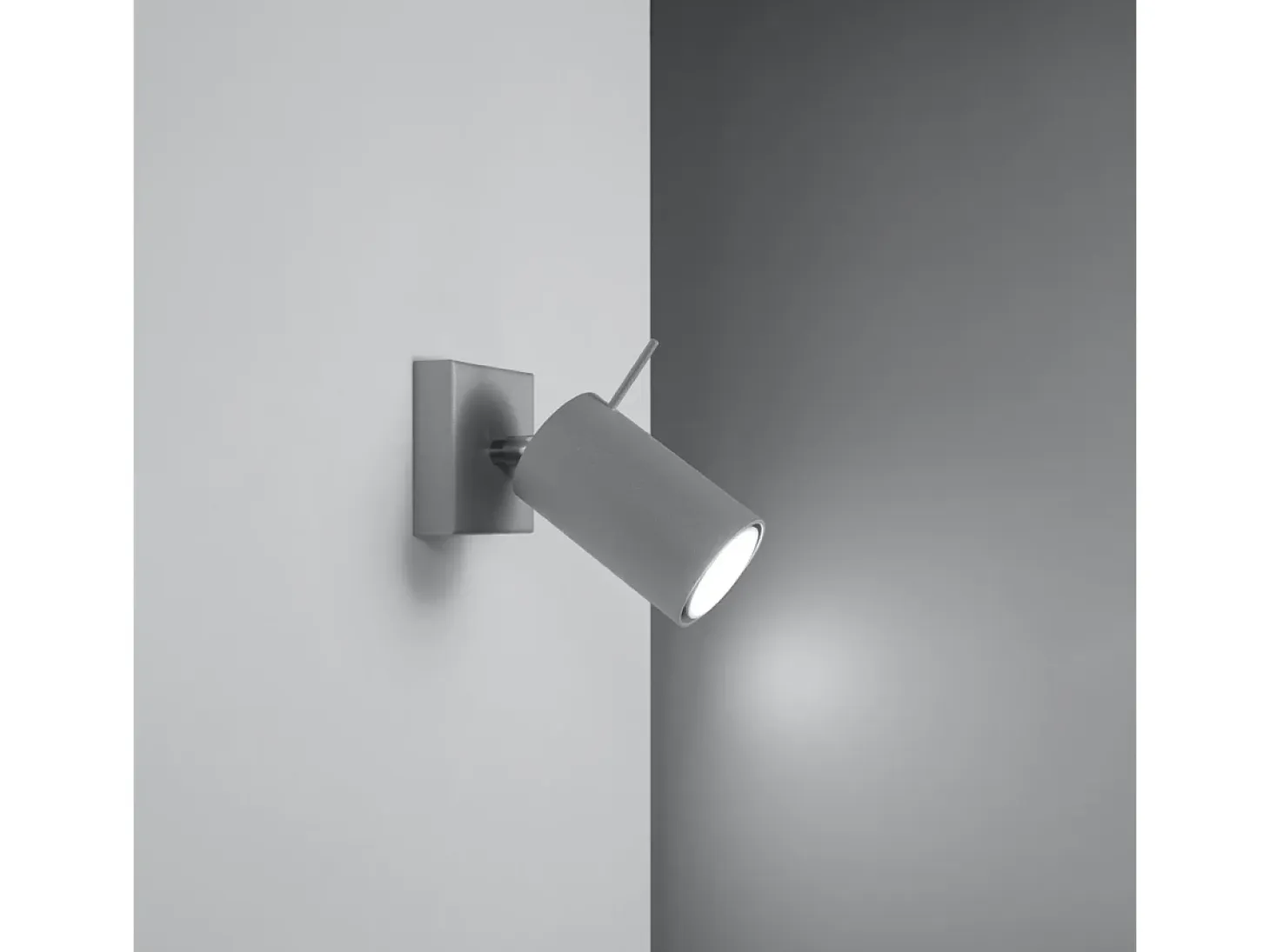 Lámparas de pared Briix moderno de acero - 1 fuentes luminosas 4000K - L.8 x A.8 cm - gris