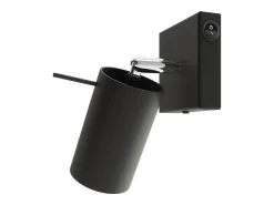 Lámparas de pared Briix moderno de acero - 1 fuentes luminosas 4000K - L.8 x A.16 cm - negro