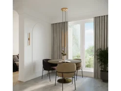 Lámparas de pared Brill moderno de acero - 2 fuentes luminosas 3000K - L.2,5 x A.50 cm - dorado
