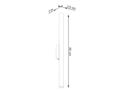 Lámparas de pared Brill moderno de acero - 2 fuentes luminosas 4000K - L.2,5 x A.50 cm - dorado