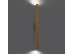 Lámparas de pared Brill moderno de acero - 2 fuentes luminosas 4000K - L.2,5 x A.50 cm - dorado