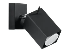 Lámparas de pared Briow moderno de acero - 1 fuentes luminosas 4000K - L.8 x A.8 cm - negro