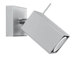 Lámparas de pared Briow moderno de acero - 1 fuentes luminosas 4000K - L.8 x A.8 cm - gris