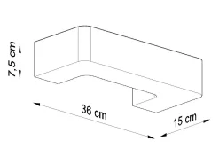 Lámparas de pared Briow moderno de cerámica - 1 fuentes luminosas 4000K - L.36 x A.7,5 cm - blanco