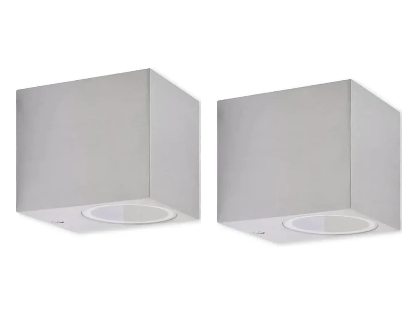 Lámparas de pared cúbicas para exteriores 2 piezas ES584795