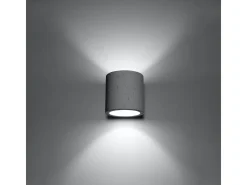 Lámparas de pared Celeris industrial de concreto - 1 fuentes luminosas 4000K - L.10 x A.10 cm - gris