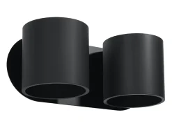 Lámparas de pared Celeris moderno de aluminio - 2 fuentes luminosas 4000K - L.26 x A.10 cm - negro