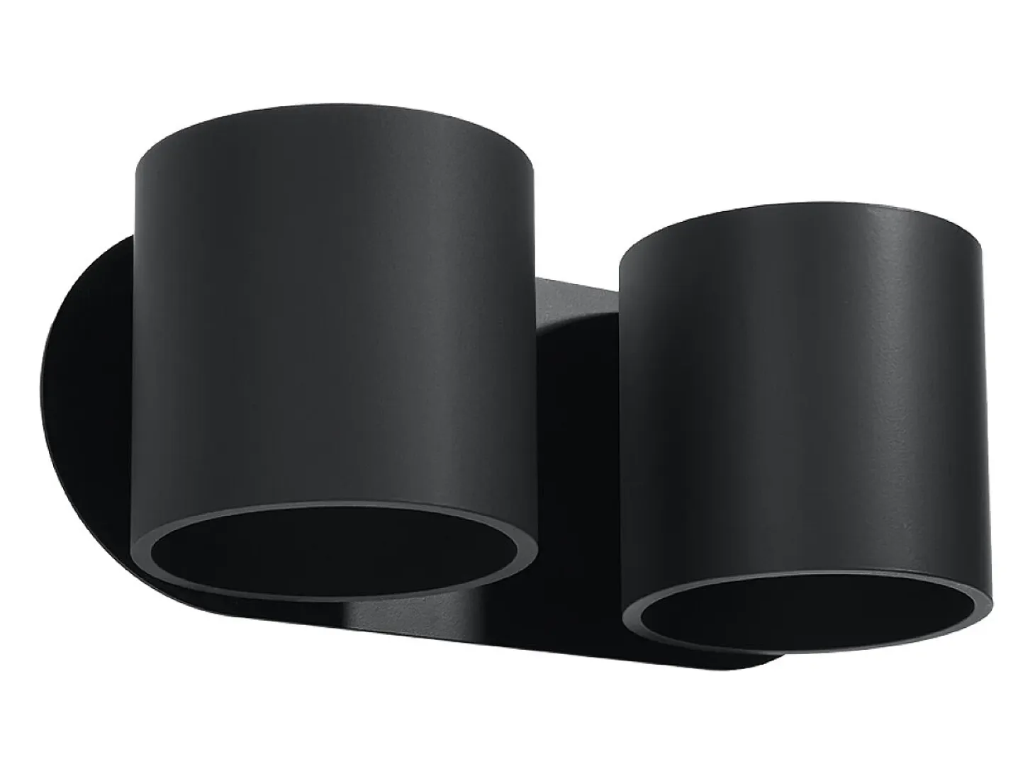 Lámparas de pared Celeris moderno de aluminio - 2 fuentes luminosas 4000K - L.26 x A.10 cm - negro