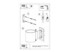 Lámparas de pared Celeris moderno de aluminio - 1 fuentes luminosas 4000K - L.10 x A.10 cm - antracita