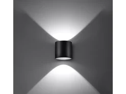 Lámparas de pared Celeris moderno de aluminio - 1 fuentes luminosas 4000K - L.10 x A.10 cm - negro