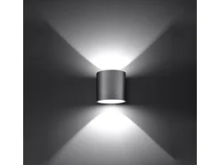 Lámparas de pared Celeris moderno de aluminio - 1 fuentes luminosas 4000K - L.10 x A.10 cm - gris