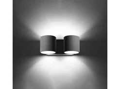 Lámparas de pared Celeris moderno de aluminio - 2 fuentes luminosas 4000K - L.26 x A.10 cm - gris