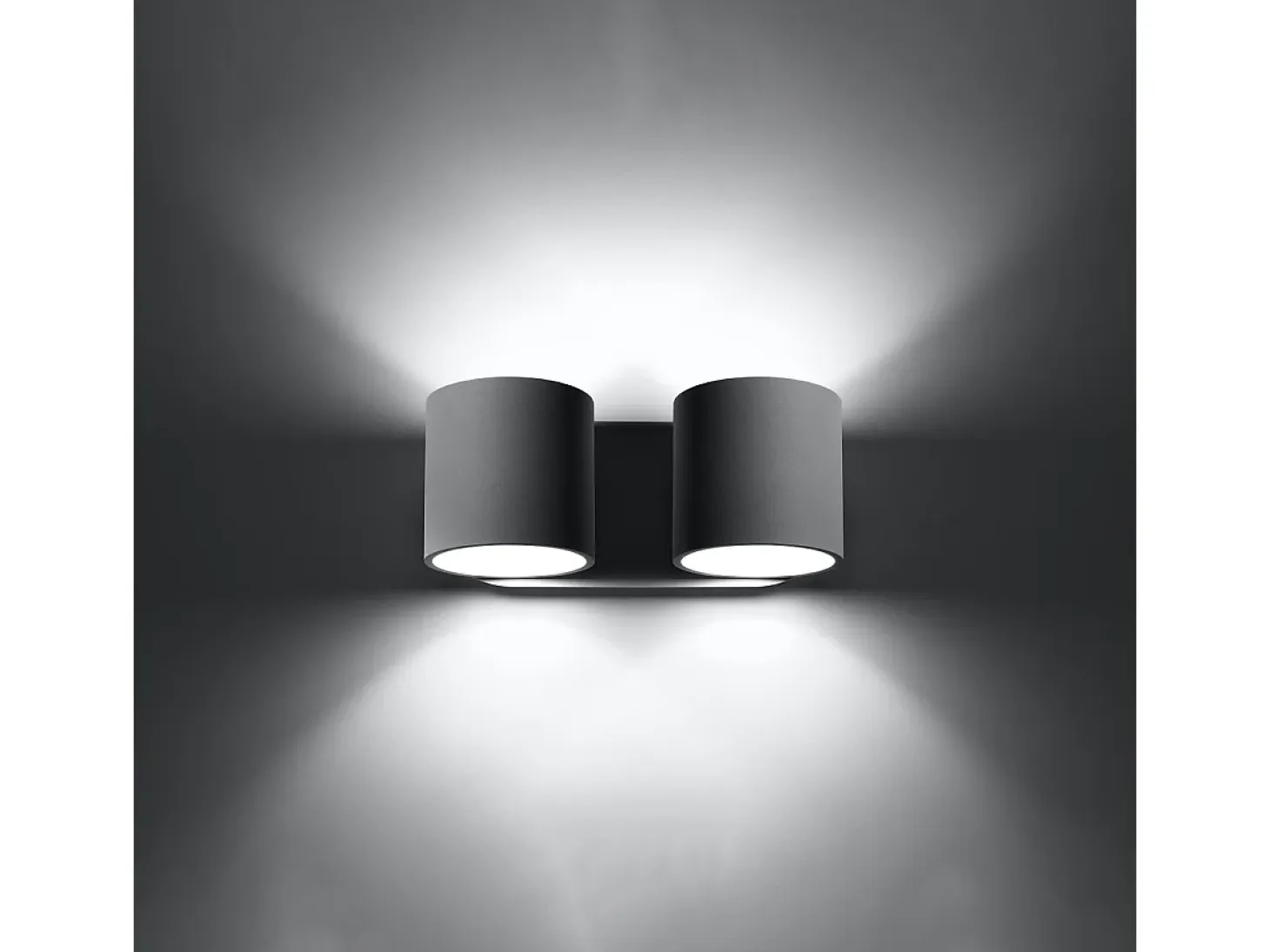 Lámparas de pared Celeris moderno de aluminio - 2 fuentes luminosas 4000K - L.26 x A.10 cm - gris