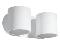Lámparas de pared Celeris moderno de aluminio - 2 fuentes luminosas 4000K - L.26 x A.10 cm - blanco