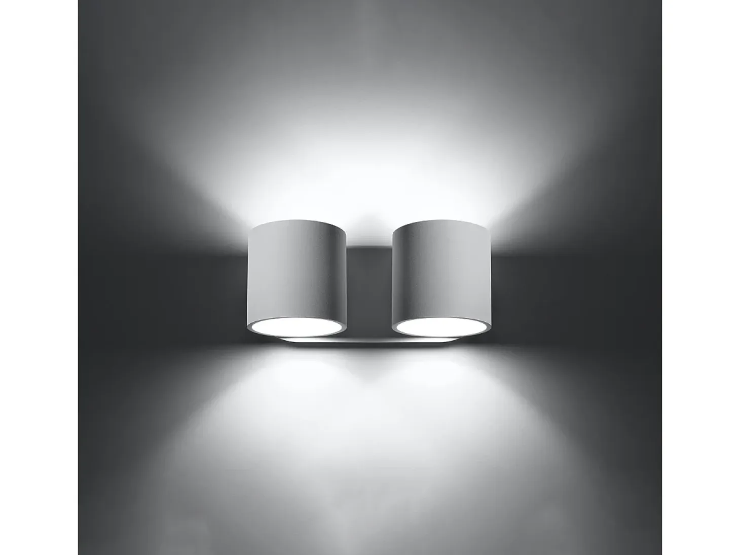 Lámparas de pared Celeris moderno de aluminio - 2 fuentes luminosas 4000K - L.26 x A.10 cm - blanco