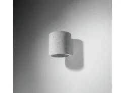 Lámparas de pared Celeris industrial de concreto - 1 fuentes luminosas 3000K - L.10 x A.10 cm - gris