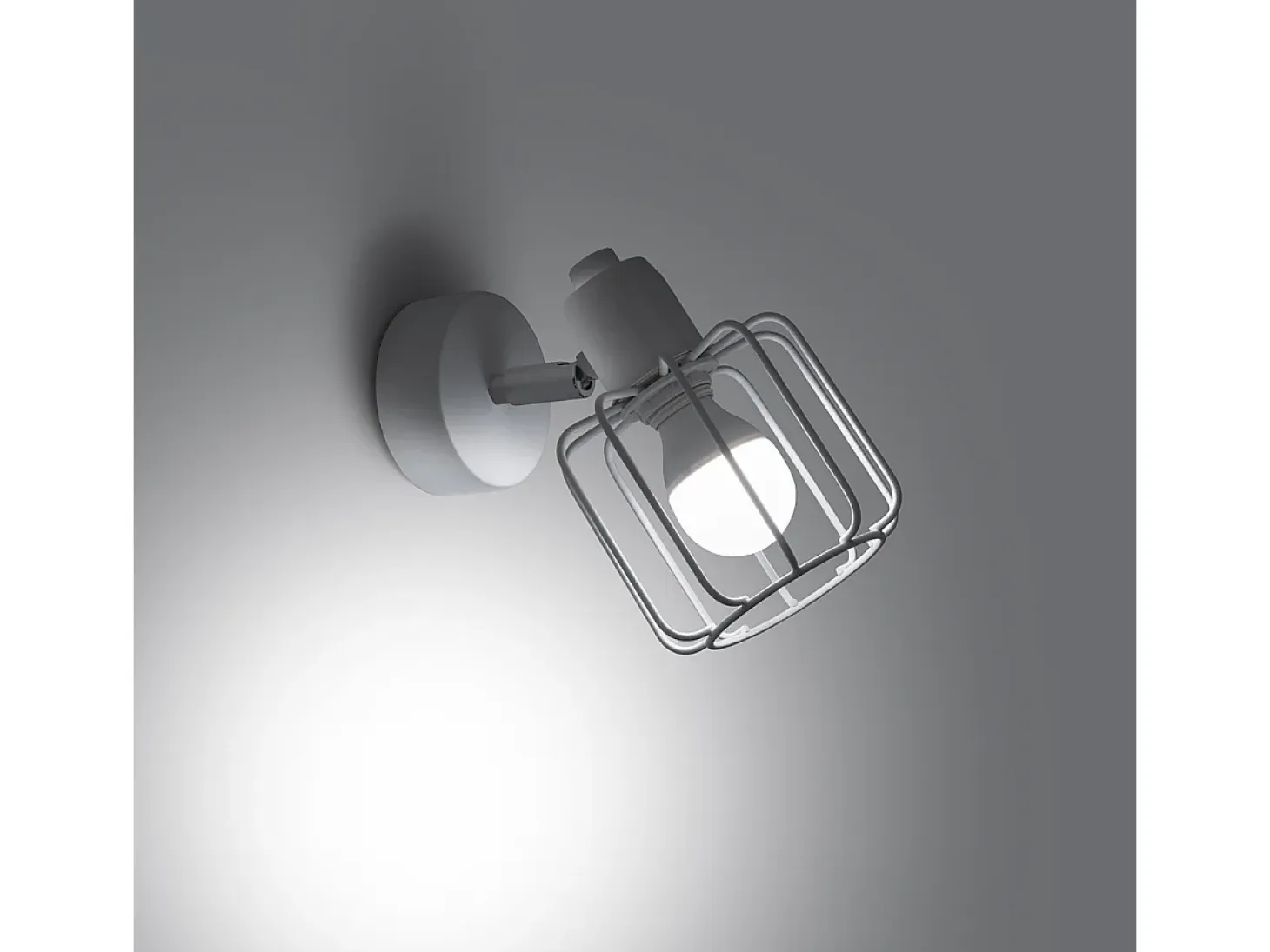 Lámparas de pared Celubi moderno de acero - 1 fuentes luminosas 4000K - L.14 x A.18 cm - blanco