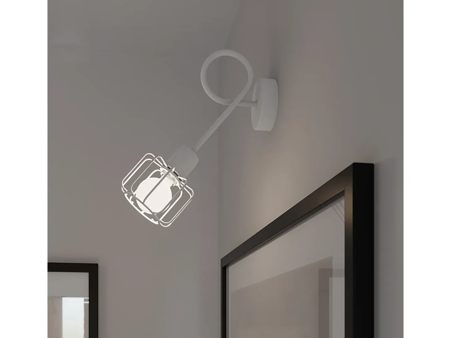 Lámparas de pared Celubi moderno de acero - 1 fuentes luminosas 3000K - L.14 x A.18 cm - blanco