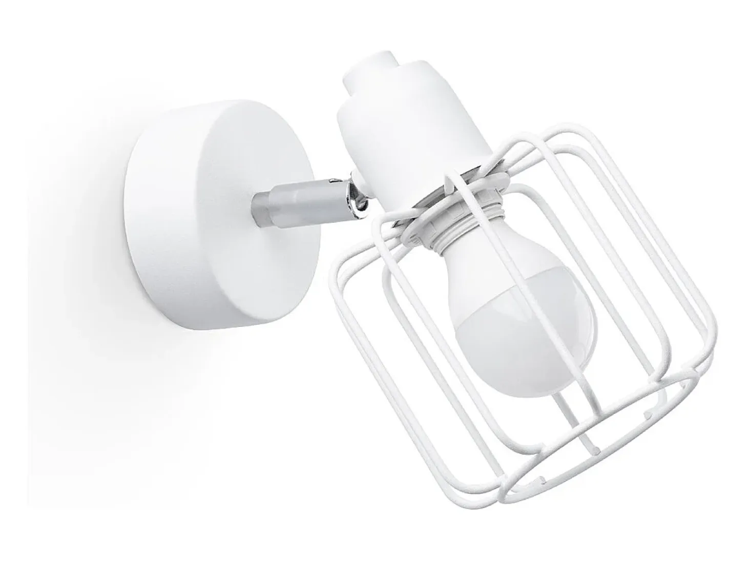 Lámparas de pared Celubi moderno de acero - 1 fuentes luminosas 3000K - L.14 x A.18 cm - blanco