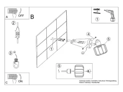 Lámparas de pared Celubi moderno de acero - 1 fuentes luminosas 4000K - L.14 x A.18 cm - negro