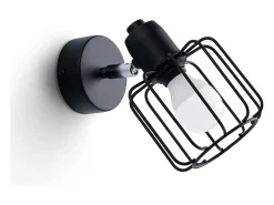 Lámparas de pared Celubi moderno de acero - 1 fuentes luminosas 4000K - L.14 x A.18 cm - negro