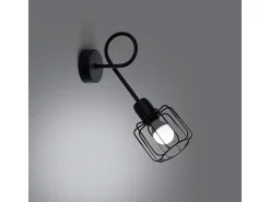 Lámparas de pared Celubi moderno de acero - 1 fuentes luminosas 4000K - L.15 x A.30 cm - negro
