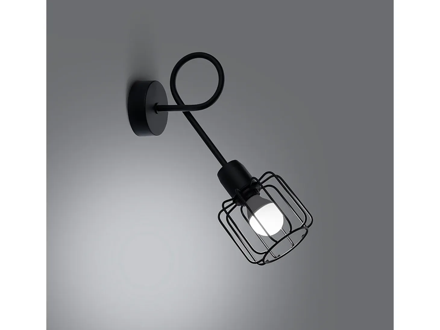 Lámparas de pared Celubi moderno de acero - 1 fuentes luminosas 4000K - L.15 x A.30 cm - negro