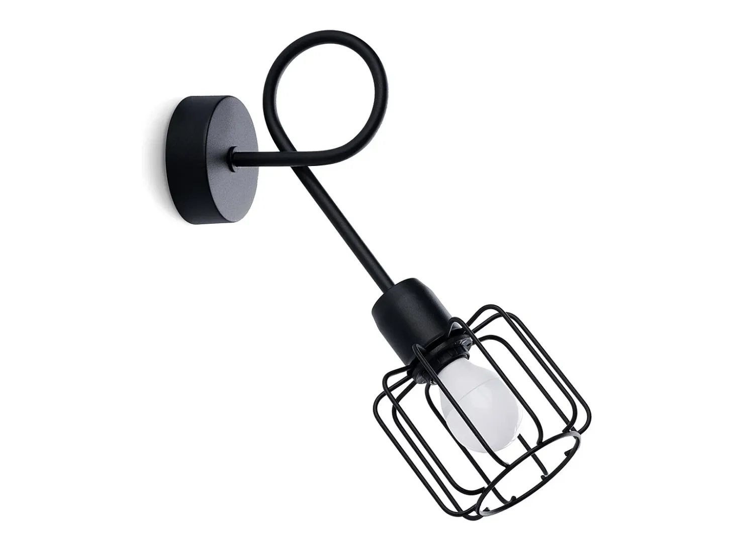 Lámparas de pared Celubi moderno de acero - 1 fuentes luminosas 4000K - L.15 x A.30 cm - negro