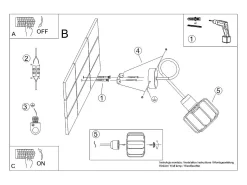 Lámparas de pared Celubi moderno de acero - 1 fuentes luminosas 3000K - L.15 x A.30 cm - negro
