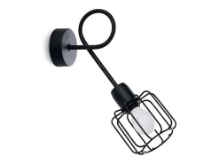 Lámparas de pared Celubi moderno de acero - 1 fuentes luminosas 3000K - L.15 x A.30 cm - negro
