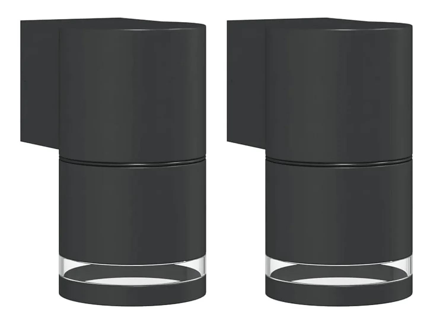 Lámparas de pared de exterior 2 uds aluminio fundido negro ES600351