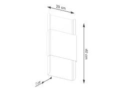 Lámparas De Pared Durlin Moderno De Acero - 2 Fuentes Luminosas - L.20 X A.40 Cm - Oro/Blanco