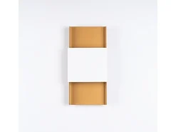 Lámparas De Pared Durlin Moderno De Acero - 2 Fuentes Luminosas - L.20 X A.40 Cm - Oro/Blanco