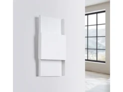 Lámparas De Pared Durlin Moderno De Acero - 2 Fuentes Luminosas - L.20 X A.40 Cm - Blanco