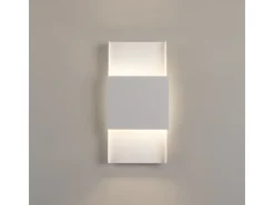 Lámparas De Pared Durlin Moderno De Acero - 2 Fuentes Luminosas - L.20 X A.40 Cm - Blanco