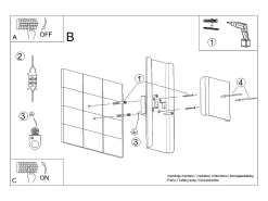 Lámparas De Pared Durlin Moderno De Acero - 2 Fuentes Luminosas - L.20 X A.40 Cm - Blanco