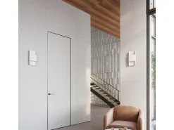 Lámparas De Pared Durlin Moderno De Acero - 2 Fuentes Luminosas - L.20 X A.40 Cm - Blanco