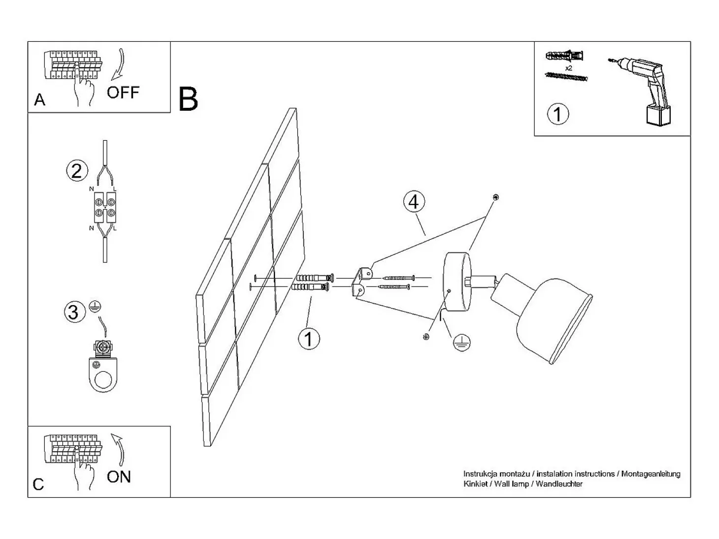Lámparas De Pared Elba Desván De Acero - 1 Fuentes Luminosas - L.19 X A.17 Cm - Blanco